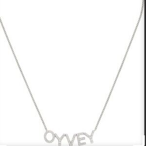 Janis Savitt OY VEY Necklace (unisex) RHODIUM SILVER